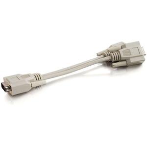 C2G 8in One HD15 VGA Male to Two HD15 VGA Female Y-Cable