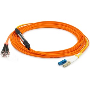 AddOn 5m LC (Male) to ST (Male) Orange OM1 &amp; OS1 Duplex Fiber Mode Conditioning Cable