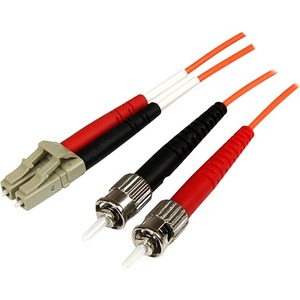 3m Fiber Optic Cable - Multimode Duplex 50/125 - OFNP Plenum - LC/ST - OM2 - LC to ST Fiber Patch Cable