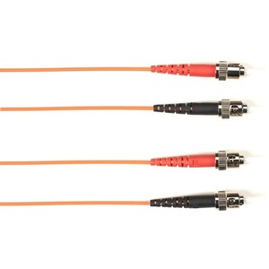 Black Box 1-m, ST-ST, 62.5-Micron, Multimode, PVC, Orange Fiber Optic Cable