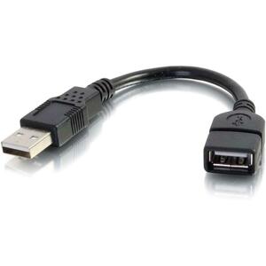 C2G 6in USB Extension Cable - USB 2.0 A Male to A Female