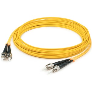 AddOn 15m ST (Male) to ST (Male) Yellow OS1 Duplex Fiber OFNR (Riser-Rated) Patch Cable