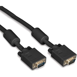 Black Box VGA Video Cable with Ferrite Core, Black, Male/Male, 20-ft. (6.0-m)