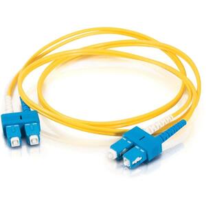 C2G 2m SC-SC 9/125 Duplex Single Mode OS2 Fiber Cable - Yellow - 6ft