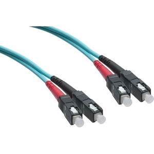 Axiom SC/SC 10G Multimode Duplex OM3 50/125 Fiber Optic Cable 1m