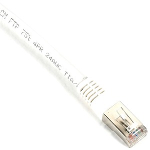 Black Box Cat6 400-MHz, Shielded, Solid Backbone Cable (FTP), PVC, White, 20-ft. (6.1-m)