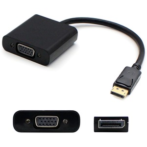 AddOn 8in Lenovo 57Y4393 Compatible DisplayPort Male to VGA Female Black Adapter