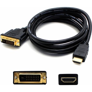 AddOn 6ft HDMI Male to DVI-D Male Black Adapter