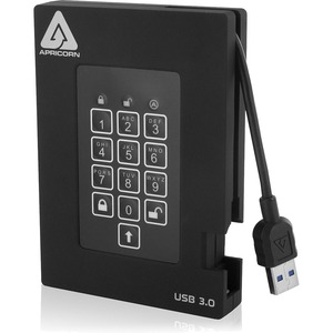 [A25-3PL256-2000F/NEW] Apricorn Aegis Padlock Fortress 2 TB External Hard Drive - Portable