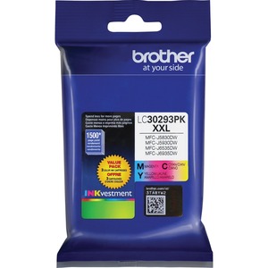 [LC30293PK/NEW] Brother Genuine LC30293PK INKvestment Super High Yield Ink Cartridges - Cyan, Magenta, Yellow