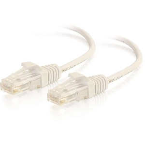 [01185/NEW] C2G 1ft Cat6 Snagless Unshielded (UTP) Slim Ethernet Network Patch Cable - White