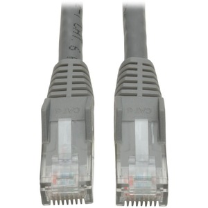 [N201-025-GY/NEW] Tripp Lite 25ft Cat6 Gigabit Snagless Molded Patch Cable RJ45 M/M Gray 25'