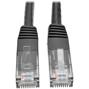 [N200-003-BK/NEW] Tripp Lite Cat6 Gigabit Molded Patch Cable RJ45 M/M 550MHz 24 AWG Black 3'