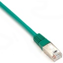 Black Box Cat6 250-MHz Shielded, Stranded Cable SSTP (PIMF), PVC, Green, 20-ft. (6.0-m)