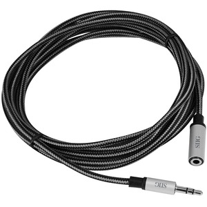 [CB-AU0D12-S1/NEW] SIIG Woven Fabric Braided 3.5mm Stereo Aux Cable (M/F) - 3M