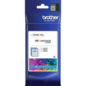 [LC3033C/NEW] Brother Genuine LC3033C Single Pack Super High-yield Cyan INKvestment Tank Ink Cartridge