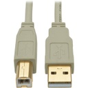 Tripp Lite 15ft USB 2.0 Hi-Speed A/B Cable M/M 28/24 AWG 480 Mbps Beige 15'