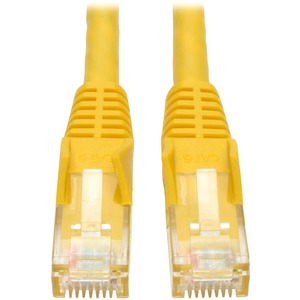 [N201-015-YW/NEW] Tripp Lite 15ft Cat6 Gigabit Snagless Molded Patch Cable RJ45 M/M Yellow 15'