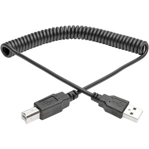 [U022-006-COIL/NEW] Tripp Lite 6ft Hi-Speed USB 2.0 to USB B Cable Coiled USB A-B M/M 6'