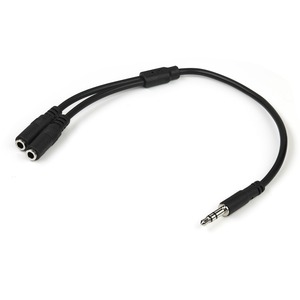 [MUY1MFFS/NEW] StarTech.com Slim Stereo Splitter Cable - 3.5mm Male to 2x 3.5mm Female