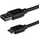 StarTech.com 1m (3ft) Slim SuperSpeed USB 3.0 A to Micro B Cable - M/M