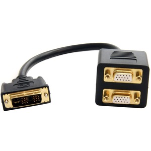 [DVISPL1VV/NEW] StarTech.com 1 ft DVI-I Analog to 2x VGA Video Splitter Cable - M/F