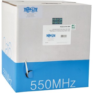 [N222-01K-WH/NEW] Tripp Lite 1000FT PVC CMR CAT 6 SOLID UTP BULK CABLE White 1000'