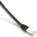 Black Box Cat6 400-MHz, Shielded, Solid Backbone Cable (FTP), Plenum, Black, 5-ft. (1.5-m)