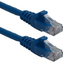 QVS 7ft CAT6A 10Gigabit Ethernet Blue Patch Cord