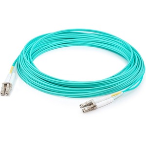 [ADD-LC-LC-100M5OM4/NEW] AddOn 100m LC (Male) to LC (Male) Aqua OM4 Duplex Fiber OFNR (Riser-Rated) Patch Cable