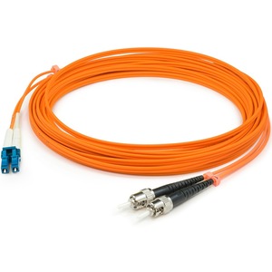 [ADD-ST-LC-1M6MMF/NEW] AddOn 1m LC (Male) to ST (Male) Orange OM1 Duplex Fiber OFNR (Riser-Rated) Patch Cable