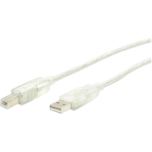 [USBFAB3T/NEW] StarTech.com 3 ft Clear A to B USB 2.0 Cable - M/M