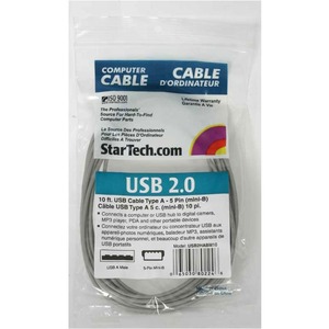 [USB2HABM10/NEW] StarTech.com 10 ft USB 2.0 Cable - USB A to Mini B