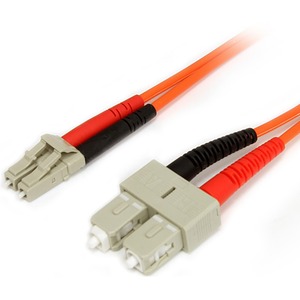 [FIBLCSC2/NEW] StarTech.com 2m Fiber Optic Cable - Multimode Duplex 62.5/125 - LSZH - LC/SC - OM1 - LC to SC Fiber Patch Cable