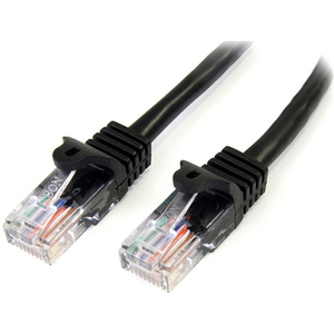 [45PATCH3BK/NEW] StarTech.com 3 ft Black Cat5e Snagless UTP Patch Cable