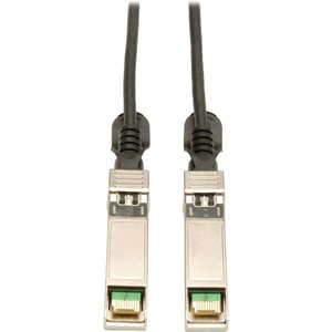 [N280-20N-BK/NEW] Tripp Lite 0.5M SFP+ 10Gbase-CU Twinax Passive Copper Cable Black SFP-H10GB-CU50CM Compatible 20 inch