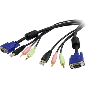 [USBVGA4N1A6/NEW] StarTech.com 6 ft 4-in-1 USB VGA KVM Switch Cable with Audio