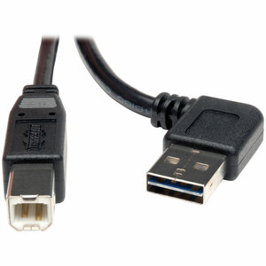 [UR022-006-RA/NEW] Tripp Lite 6ft USB 2.0 High Speed Cable Reversible Right / Left Angle A to B M/M