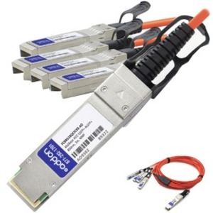 [FCBN510QE2C03-AO/NEW] AddOn Finisar FCBN510QE2C03 Compatible TAA Compliant 40GBase-AOC QSFP+ to 4xSFP+ Direct Attach Cable (850nm, MMF, 3m)