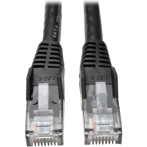 [N201-008-BK/NEW] Tripp Lite Cat6 GbE Gigabit Ethernet Snagless Molded Patch Cable UTP Black RJ45 M/M 8ft 8'