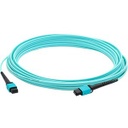 AddOn 3m MPO (Female) to MPO (Female) 12-strand Aqua OM4 Crossover Fiber OFNR (Riser-Rated) Patch Cable