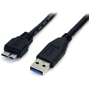 [USB3AUB50CMB/NEW] StarTech.com 0.5m (1.5ft) Black SuperSpeed USB 3.0 Cable A to Micro B - M/M