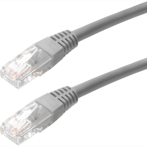 [4XC5EPATCH1GR/NEW] 4XEM 1FT Cat5e Molded RJ45 UTP Network Patch Cable (Gray)