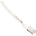 Black Box Cat6 400-MHz, Shielded, Solid Backbone Cable (FTP), Plenum, White, 1-ft. (0.3-m)