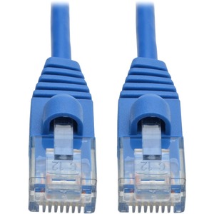 [N261-S02-BL/NEW] Tripp Lite Cat6a Gigabit Snagless Molded Slim UTP Patch Cable M/M Blue 2ft 2'