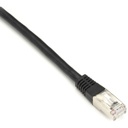 Black Box Cat6 250-MHz Shielded, Stranded Cable SSTP (PIMF), PVC, Black, 1-ft. (0.3-m)