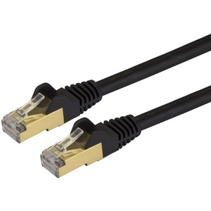 [C6ASPAT3BK/NEW] StarTech.com 3 ft Cat6a Patch Cable - Shielded (STP) - Black - 10Gb Snagless Cat 6a Ethernet Patch Cable