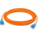 AddOn 50m SC (Male) to SC (Male) Orange OM1 Duplex Fiber OFNR (Riser-Rated) Patch Cable