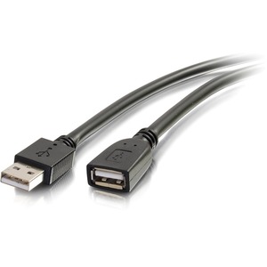 [39010/NEW] C2G 16ft USB A Male to Female Active Extension Cable - Plenum, CMP-Rated