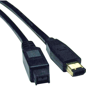 [F017-010/NEW] Tripp Lite 10ft Hi-Speed FireWire IEEE Cable-800Mbps with Gold Plated Connectors 9pin/6pin M/M 10'